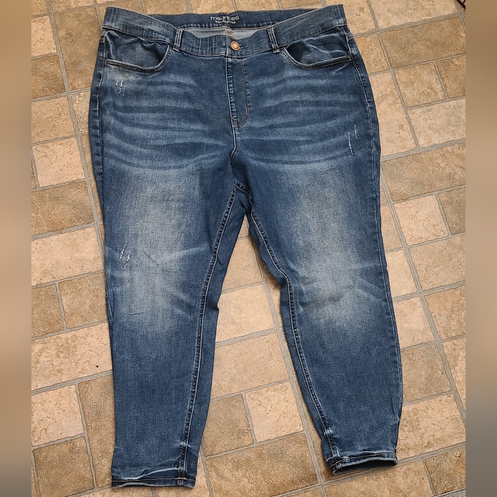 Maurices Brand Super High Rise Plus Size 24 SHORT skinny jeans
